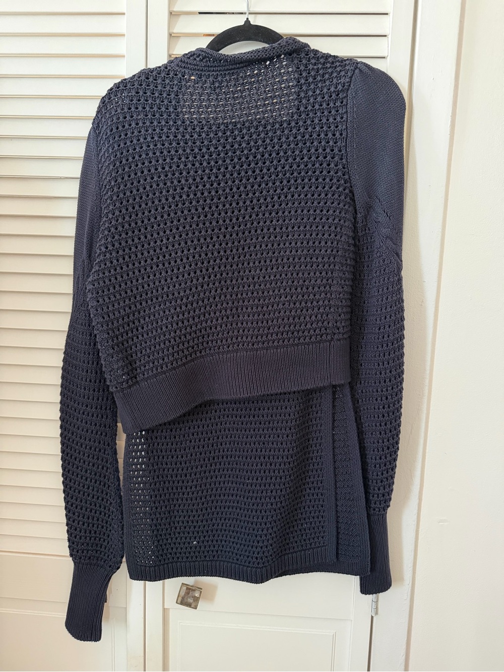 Intermix Navy Open-Knit Set - Picture 3 of 4